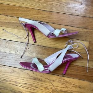 Narciso Rodriguez Pink Tie Slingback Pumps